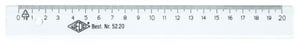 Wedo 5220 200 mm Ruler, Clear Plastic