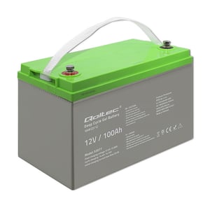 Qoltec 53077 Lead-acid (VRLA) Battery, 12 V, 100 Ah