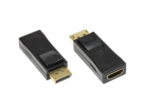 Alcasa HDMI – DisplayPort F/M Svart