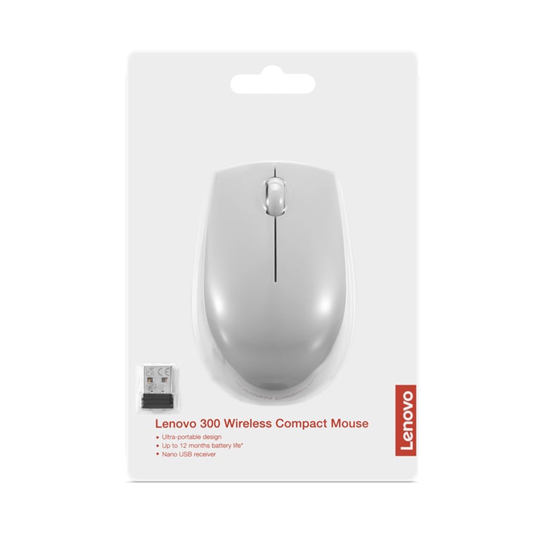 Lenovo 300 myszka Biuro Oburęczny RF Wireless Optyczny 1000 DPI