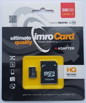 IMRO MICROSD10/32G UHS-3 ADP pamięć flash 32 GB MicroSDHC UHS-III Klasa 10