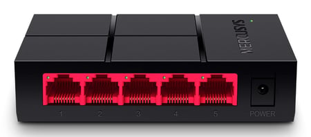 Mercusys MS105G(EU) przełącznik sieciowy Nie zarządzany Gigabit Ethernet (10/100/1000) Czarny