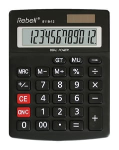 Rebell 8118-12 Desktop Calculator Calculator Display Black