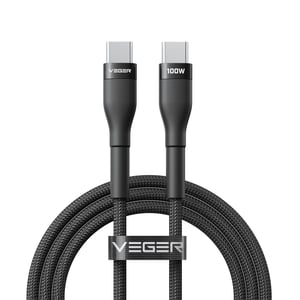 VEGER CC05 kabel USB USB 2.0 1,5 m USB C 100 W Czarny