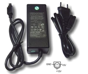 aixcase AIX-PS34-6PIN adapter zasilający/ inwentor 34 W Czarny