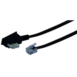 Schwaiger 10m RJ-11 - TAE-N Czarny