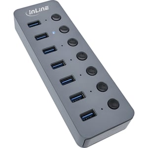 InLine 35395D huby i koncentratory USB 3.2 Gen 1 (3.1 Gen 1) Type-A 5000 Mbit/s Szary