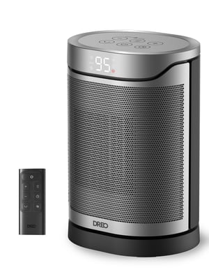 Dreo Atom 318 Wewnętrzna Czarny, Srebrny 1500 W Wentylator elektryczny ogrzewacza pomieszczeń
