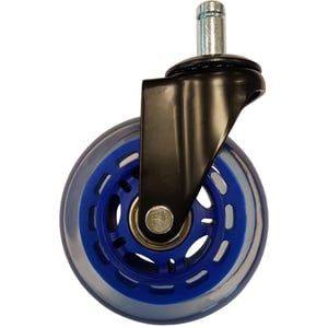 LC-Power LC-CASTERS-7DB-SPEED, tillbehör till kontors- och datastol, blå, plast, gummi, självjusterande hjul