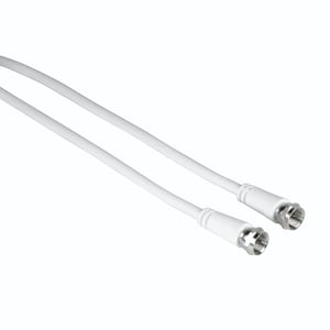 Hama 00205037 1.5 m Coaxial Cable F White