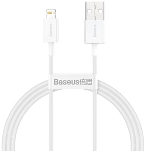 Baseus CALYS-A02 Handy-Kabel, weiß 1 m USB-A-Lightning