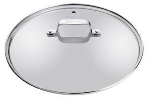 Tefal Jamie Oliver B89987 Round Stainless Steel Lid, Transparent