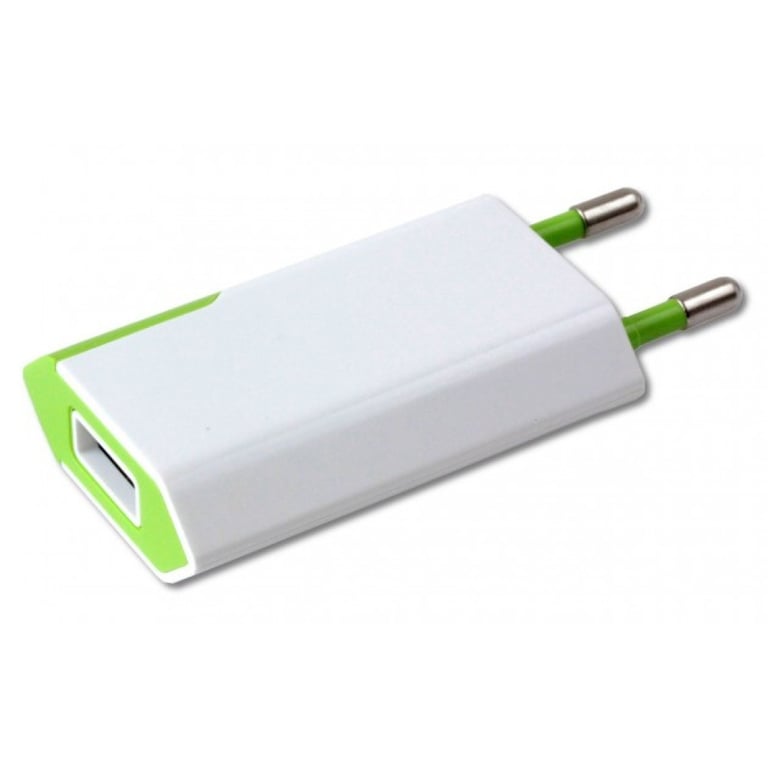 Techly IPW-USB-ECWG ładowarka do urządzeń przenośnych GPS, MP3, Telefon komórkowy, Palmtop, Smartfon Biały, Zielony Prąd przemienny Wewnętrzna