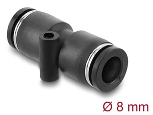 DeLOCK 60743 Pneumatikanschluss/Kupplung, schwarz, Metall, Kunststoff, Innengewinde, 1 Stück.