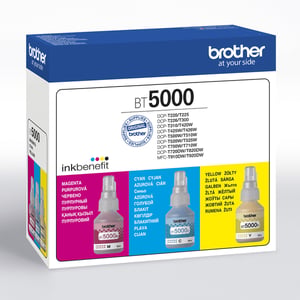 Brother BT5000CLVAL Ink Cartridge, 3-Pack. Genuine Cyan, Magenta, Yellow