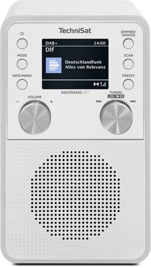 TechniSat DigitRadio 317 Bärbar Analog och digital Vit