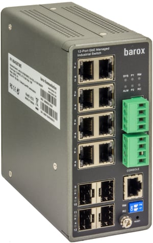 Barox RY-804GBTME przełącznik sieciowy Zarządzany L2/L3 Gigabit Ethernet (10/100/1000) Czarny