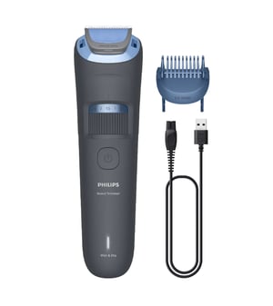 Philips skäggtrimmer serie 3000 BT3617/15 Skäggvård tack vare rundade blad