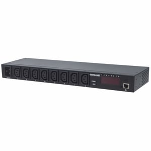 Intellinet 163682 PDU-Stromverteiler mit 8 x Netzwerkanschluss, schwarz