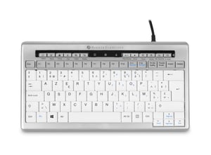 BakkerElkhuizen S-board 840 tangentbord Kontor USB QWERTY brittisk engelska Ljusgrå, Vit