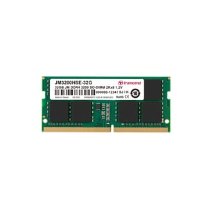 Transcend JetRam JM3200HSE-32G moduł pamięci 32 GB 2 x 8 GB DDR4 260-pin SO-DIMM
