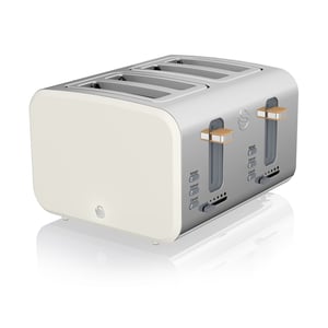 Swan ST14620WHTN 6-slice toaster, 1500 W, stainless steel, white