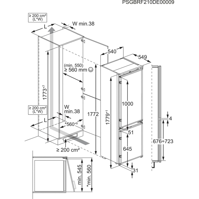 Electrolux LNT6NE18S Wbudowany 257 l Biały