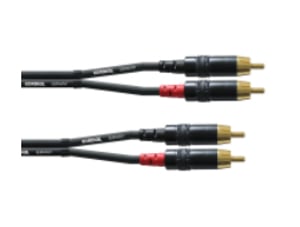 Cordial CFU 3 CC kabel audio 3 m 2 x RCA Czarny