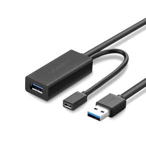 Ugreen 20826 USB 3.2 Gen 1 (3.1 Gen 1) Cable, 5 m, USB-A to USB-A/Micro-USB-B, Black