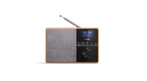 Philips TAR5505/10 Portable Digital Radio—Black, Gray, Wood