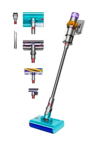 Dyson V15s Detect Submarine 2-in-1-Standstaubsauger, Akku, für Trocken- und Nassreinigung, beutellos, Nickel, Gelb