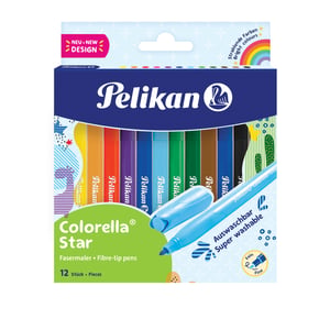 Pelikan 822305 Fine-Tip Marker, Assorted Colors, 12-Pack