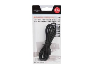 NATEC 1.2m 3.5mm audio cable, 1.2 m, Black