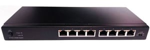 Longshine LCS-2.5GS7108 nätverksswitch, icke-hanterbar Gigabit Ethernet (10/100/1000), svart