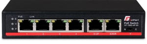 GetFort GF-106D-4P-65 przełącznik sieciowy Nie zarządzany Fast Ethernet (10/100) Obsługa PoE Czarny