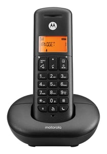 Motorola E201 DECT-Telefon Name und Identifizierung des Anrufers Schwarz