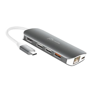 j5create JCD383 USB 3.2 Gen 1 (3.1 Gen 1) Type-C Silver, White
