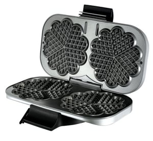 Unold 48241 2-Slice Waffle Maker, 1300 W, Black, Silver