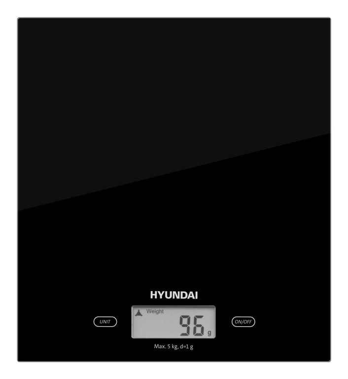 Hyundai KVE 893B Czarny Blat Kwadrat Elektroniczna waga kuchenna