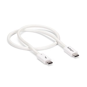 StarTech TBLT34MM50CW kabel Thunderbolt 0,5 m 40 Gbit/s Biały