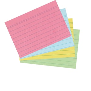 Herlitz 10836245 Product Catalog Card: Blue, Green, Pink, Yellow, 200 pcs.