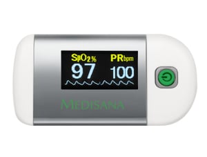 Medisana PM 100 monitor pracy serca Palec Srebrny, Biały