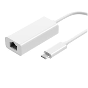 M-Cab 7001332 USB-C to RJ45 Cable Adapter, White