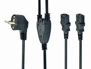 Gembird PC-186-ML6 Power Cable, Black, 2 m, CEE7/4