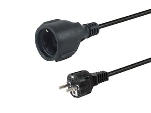 Equip 112183 strömkabel, svart, 10 m, CEE7/7 CEE7/3