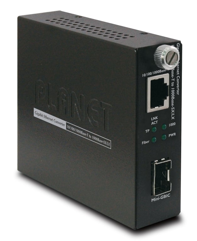 PLANET GST-805A konwerter sieciowy 2000 Mbit/s Czarny