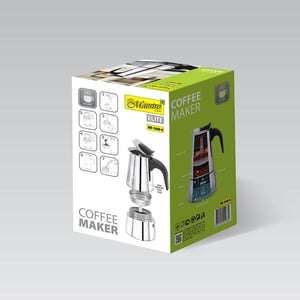 Maestro MR-1660 Kawiarka moka 0,3 l Czarny, Stal nierdzewna