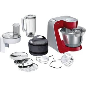 Bosch MUM58720 robot kuchenny 1000 W 3,9 l Szary, Czerwony, Stal nierdzewna