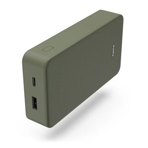 Hama 00201716 Lithium-Polymer (LiPo) Power Bank, 20,000 mAh, Green