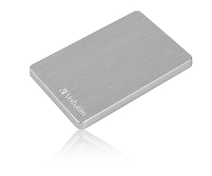 Verbatim Store 'n' Go ALU Slim 2 TB 2.5" External Hard Drive, USB Type-C 3.2 Gen 1 (3.1 Gen 1), Silver